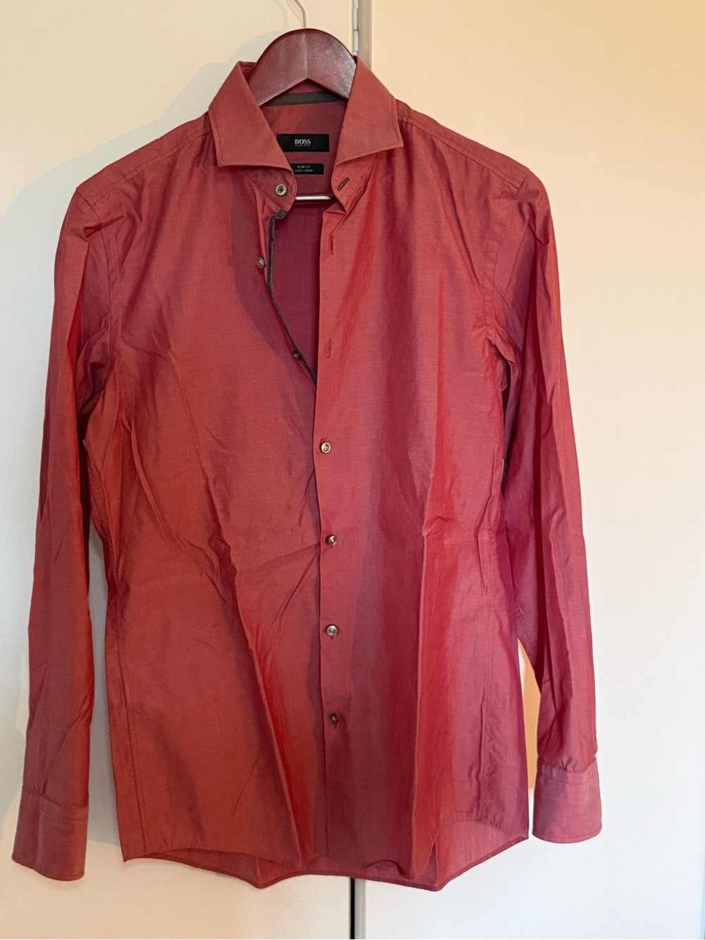 Hugo Boss Men's Dress Shirt in Deep Red